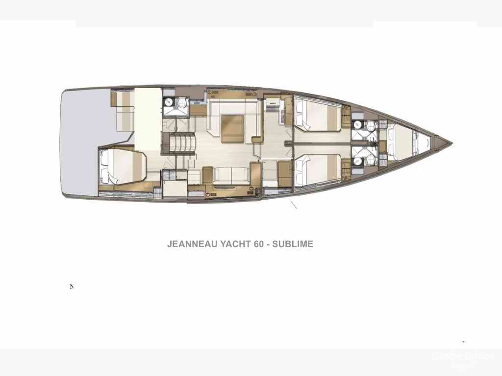 Jeanneau Yacht 60 sailboat for rent in the Gulf of Saint Tropez